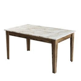 Hanah Home Milan 515 Mesa de Comedor Nogal y Blanco